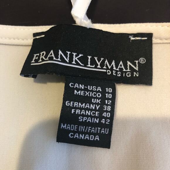 Frank Lyman Design cream ivory bone open front batwing sleeve cardigan size 10 - Picture 6 of 10